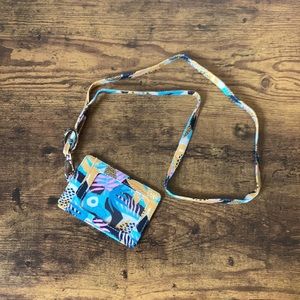 NEW IN PACKAGE Limeloot Teal Tropical Card Holder and Key Ring